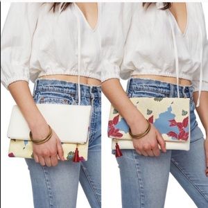 Rachel Pally Multicolor Floral Clutch with Tassel
